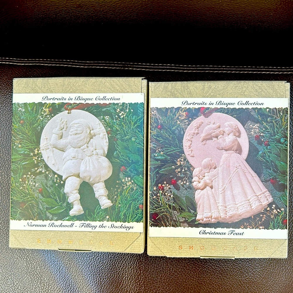 Portraits in Bisque Hallmark Ornaments